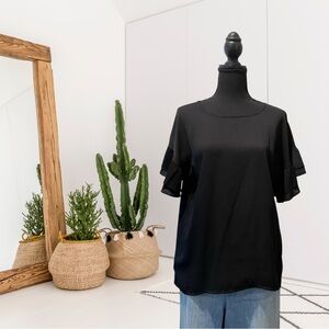 Ann Taylor Factory Ruffled Short Sleeve Top